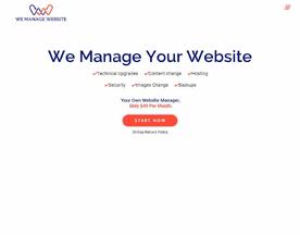 We Manage Website